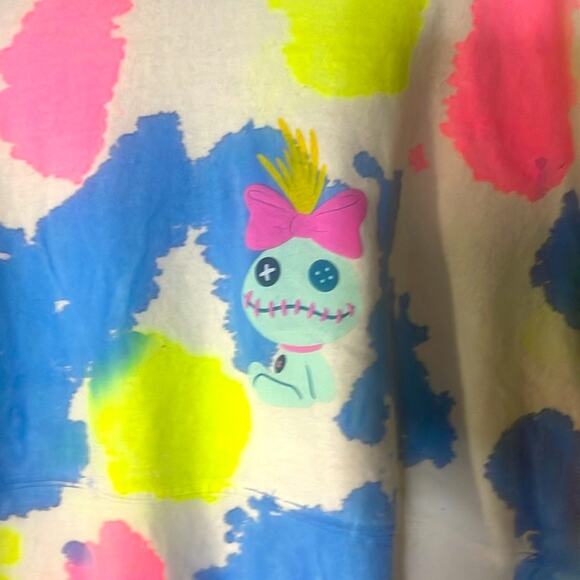 Disney store spirit size Large woman Colorful jersey Sweatshirt - Picture 2 of 8